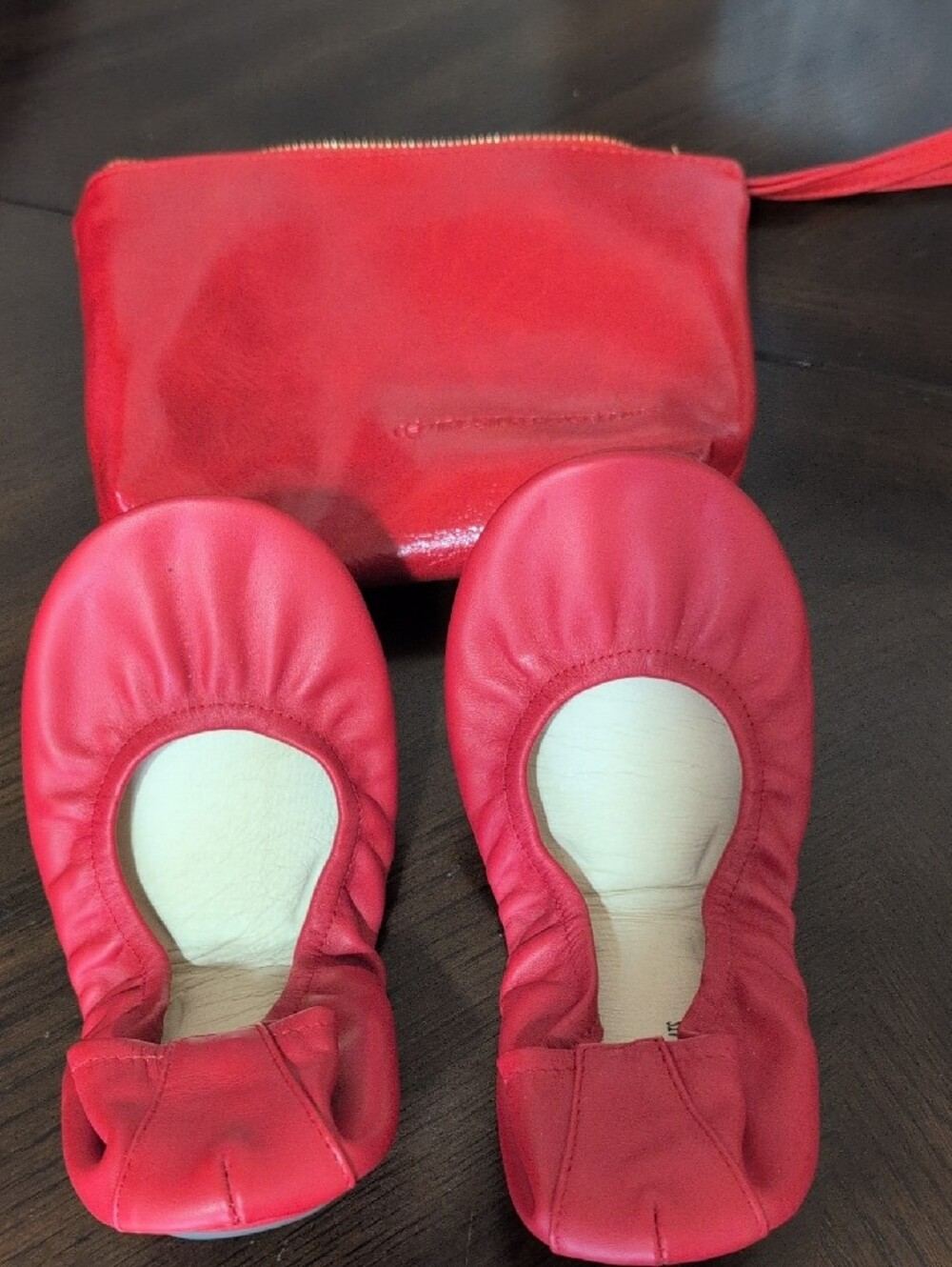 The Storehouse Flats Foldable Red Ballet Flats with Rubber Soles